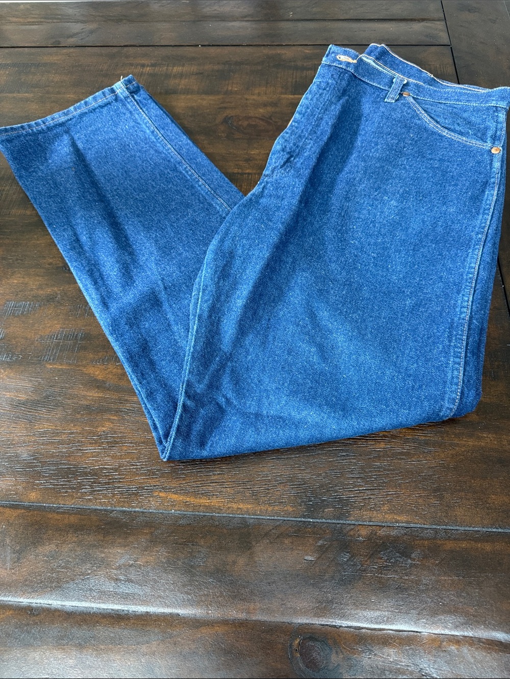 Wrangler Men's Dark Blue Relaxed Fit Jeans